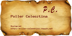 Poller Celesztina névjegykártya
